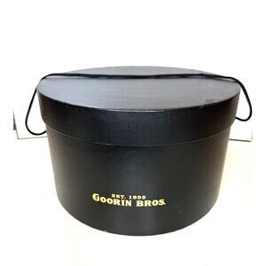 NEW Gorin Bros. Hat Box (EMPTY) 12" Diameter 4.27" Height Fedora Style